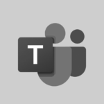 Microsoft Teams logo on a light grey background, featuring a white T on a purple square overlapping two abstract, rounded purple shapes, symbolizing collaboration and Voice Platform Integration.