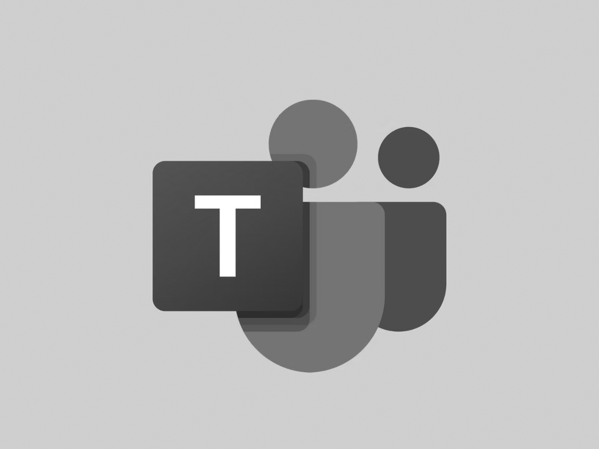 Microsoft Teams logo on a light grey background, featuring a white T on a purple square overlapping two abstract, rounded purple shapes, symbolizing collaboration and Voice Platform Integration.